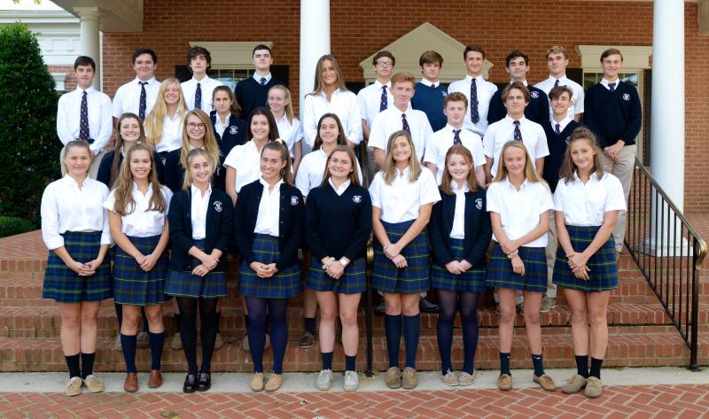 Shown in back are (l-r) Devin Wallace, golf; Matt Durkin, golf; Jacob Meakin, golf; Colin Miller, golf; Michael Wehberg, soccer; Cooper Richins, soccer; Aiden Mullins, soccer; Cole Berry, soccer; Vincent Petrera, soccer; and Graham Hammond, soccer. In third row are Morgan White, soccer; Mesa Cammack, soccer; Natalie Brushmiller, soccer; Gracie Gardner, soccer; Frank Carter, cross country; Graham McColgan, cross country; Connor Carpenter, cross country; and Enzo Zechiel, cross country. In second row are Hailey Merritt, volleyball; Maddy Warren, volleyball; Julia Godwin, volleyball; and Emily Copeland, soccer. In front are Hana Miller, field hockey; Rylie Carey, field hockey; Hailee Arrington, field hockey; Abbi Nechay, field hockey; Virginia Bateman, field hockey; Hannah Merritt, cross country; Quinn McColgan, cross country; Myranda Beebe, cross country; and Ashley Laws, cross country. SUBMITTED PHOTOS